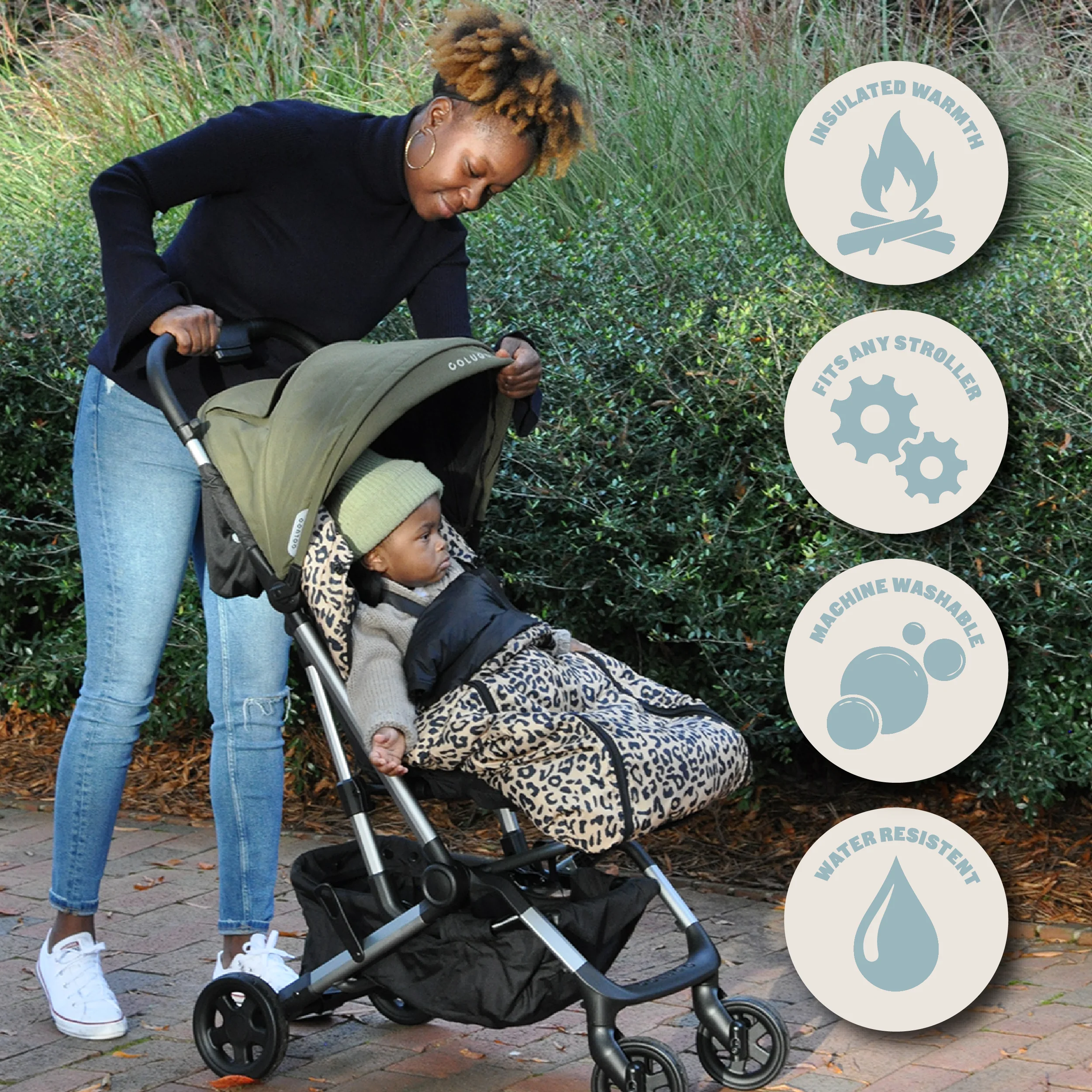 The Compact Stroller+ & Cozy Deluxe Bundle, Cool Grey - Image 9